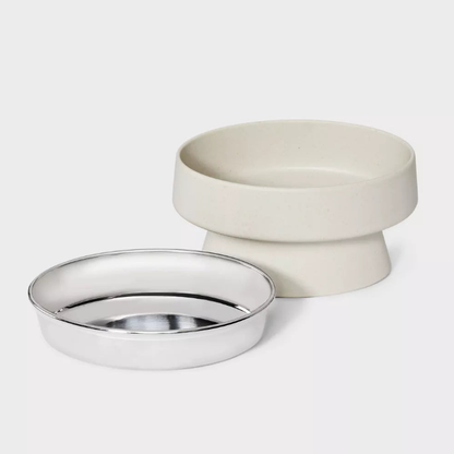 Heightened Dual-Pet Feeding Bowl
