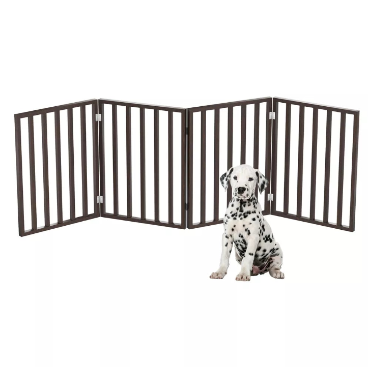 4-Panel Freestanding Foldable Indoor Pet Fence